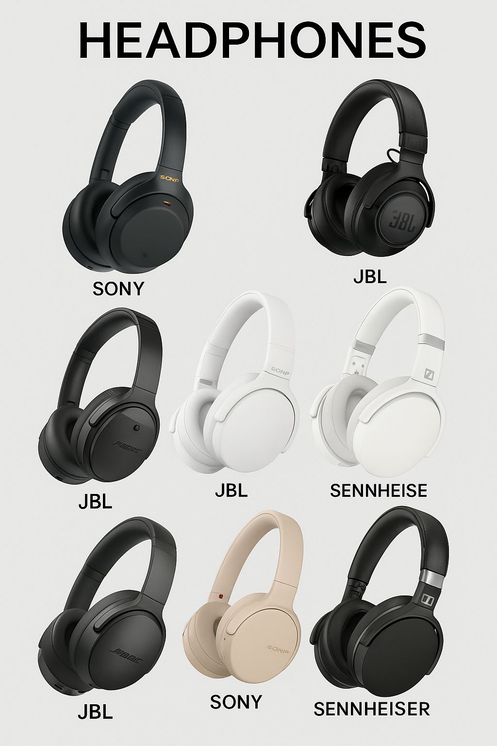 SCOTISHH® Headphones Vault – SONY, JBL & Sennheiser