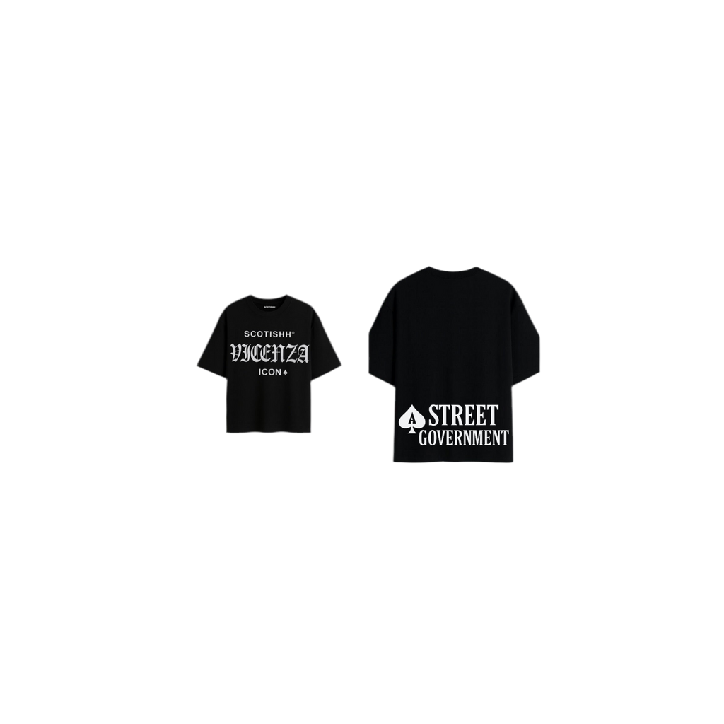 SCOTISHH® VICENZA ICON ♠ Street Government Tee – Black