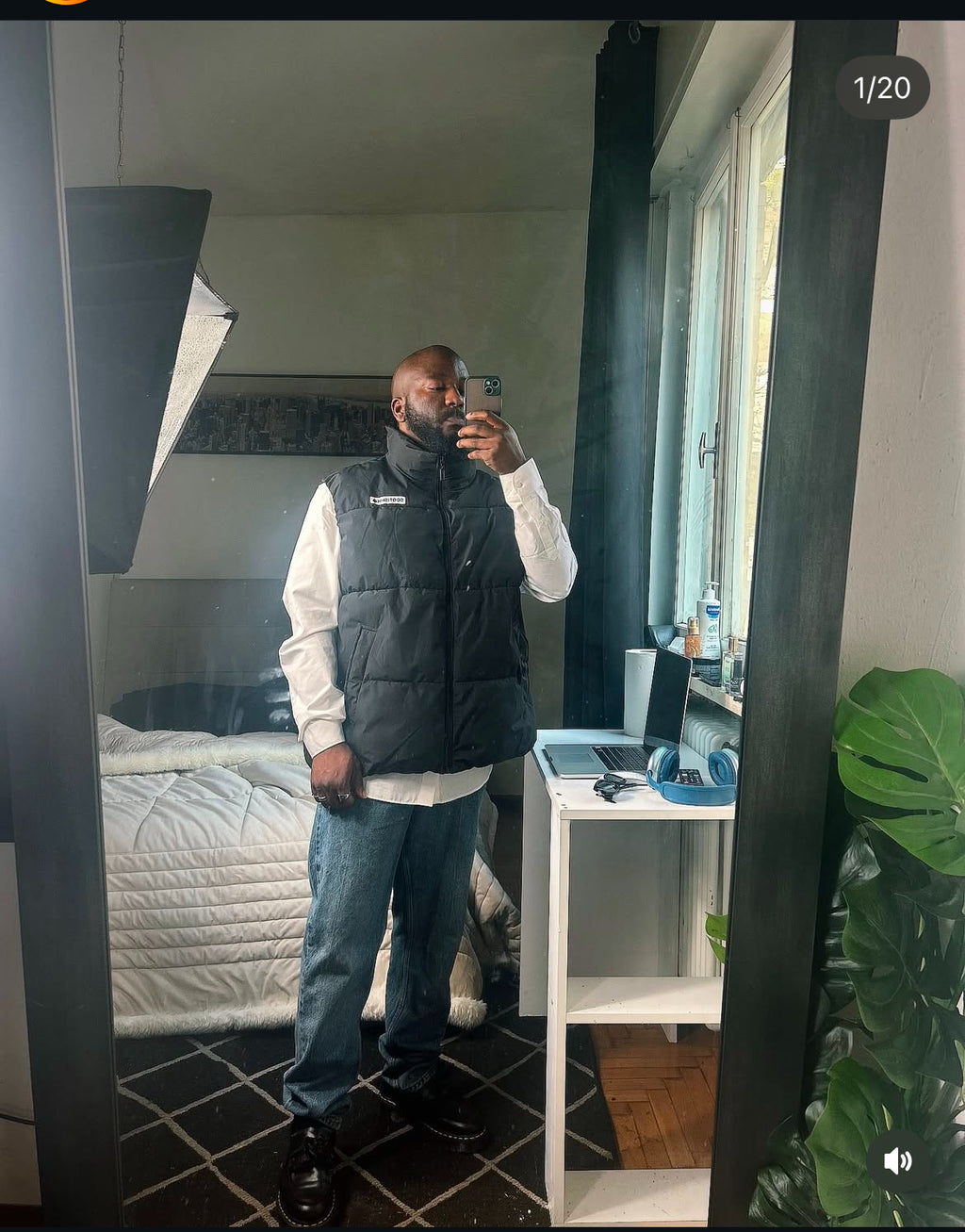 Luxury black Unisex Padded vest. 🎉FREE DELIVERY 🚚📦