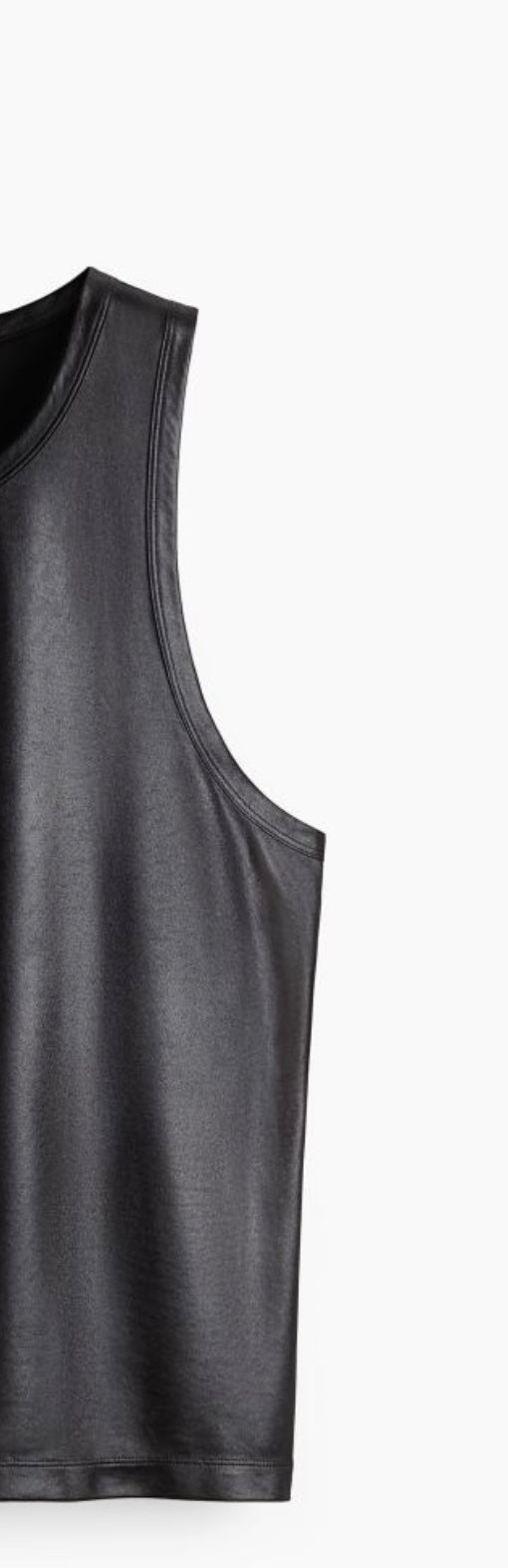 Black Unisex Luxury semi Leather singlet for indoor and partys.  🎉FREE DELIVERY🚚📦