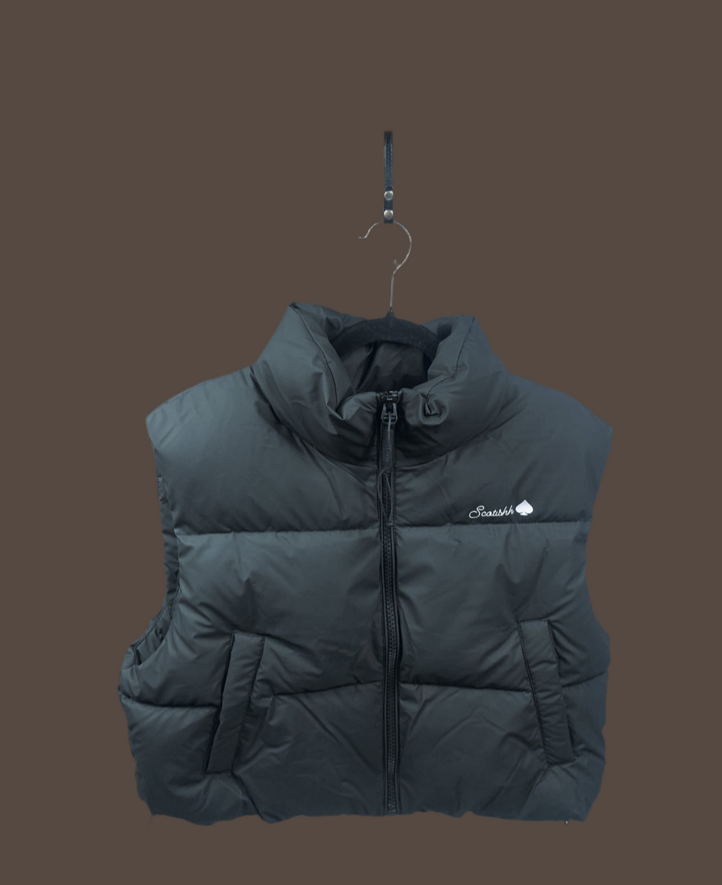 Women's Luxury Black cropped sleeveless vest. Available in one size M. 🎉free delivery🚚📦