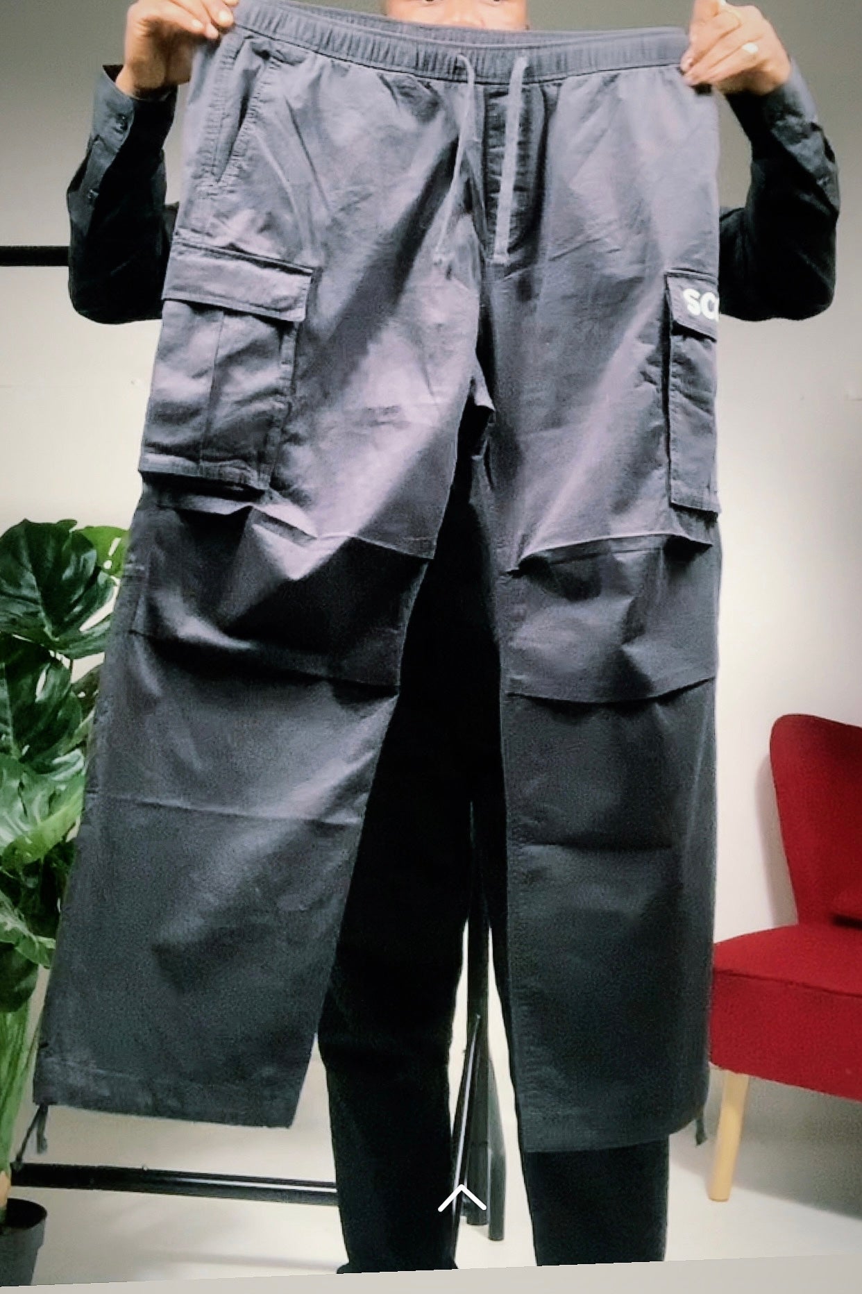 Luxury Gray Cargo Pants. Vol,1. Free Delivery