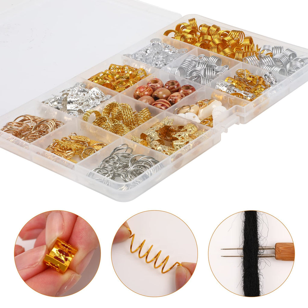 Pack of 238 Dreadlocks Jewelry – Hair Rings & Charms for Braids, Locs & Twists