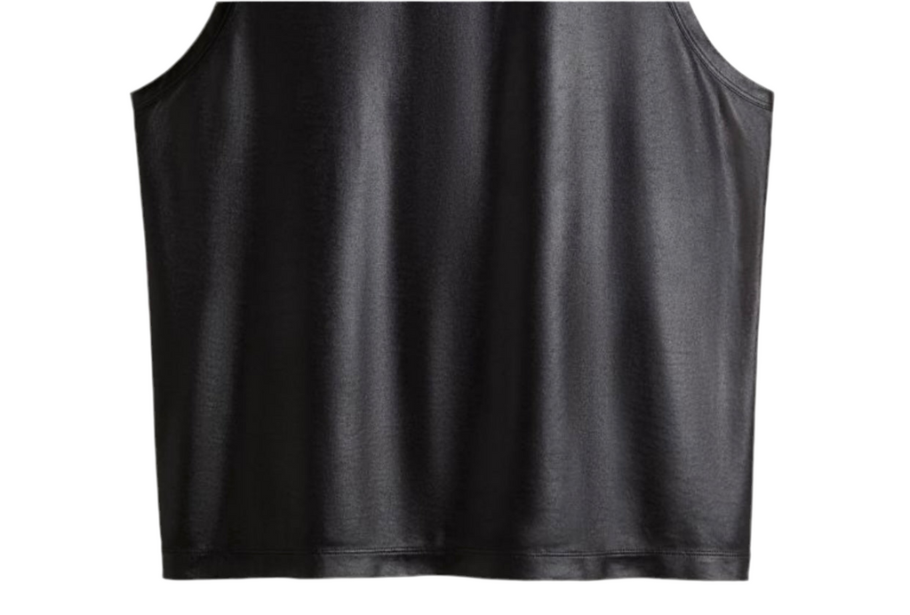 Black Unisex Luxury semi Leather singlet for indoor and partys.  🎉FREE DELIVERY🚚📦