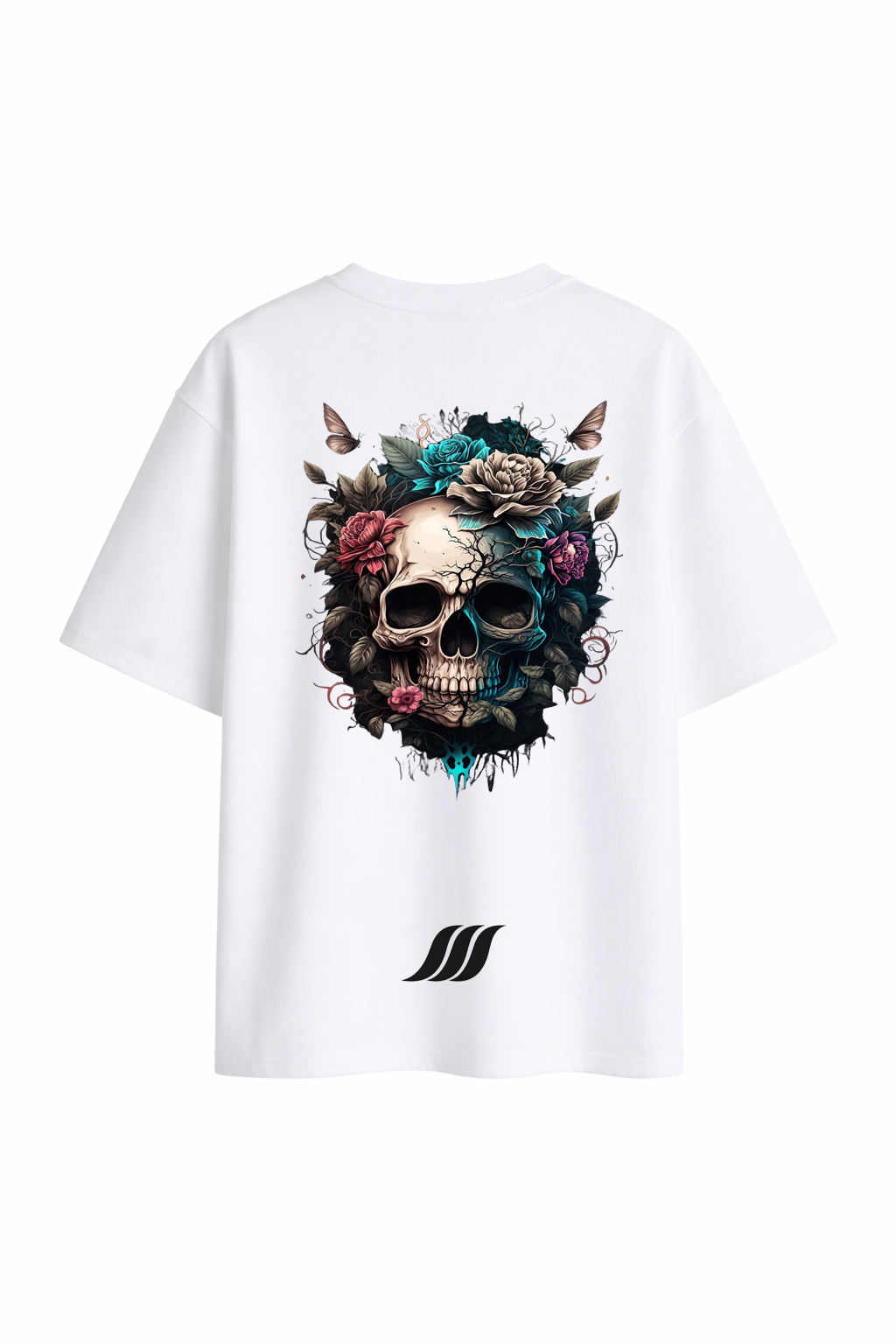 SCTHH™ Midnight Bloom Skull Oversized Tee