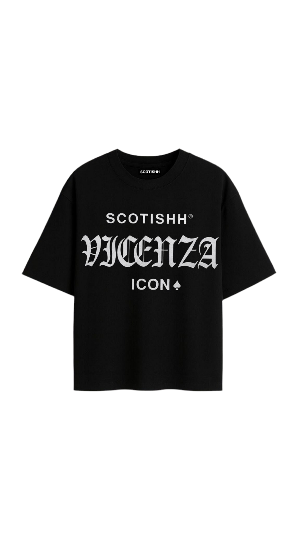 SCOTISHH® VICENZA ICON ♠ Street Government Tee – Black