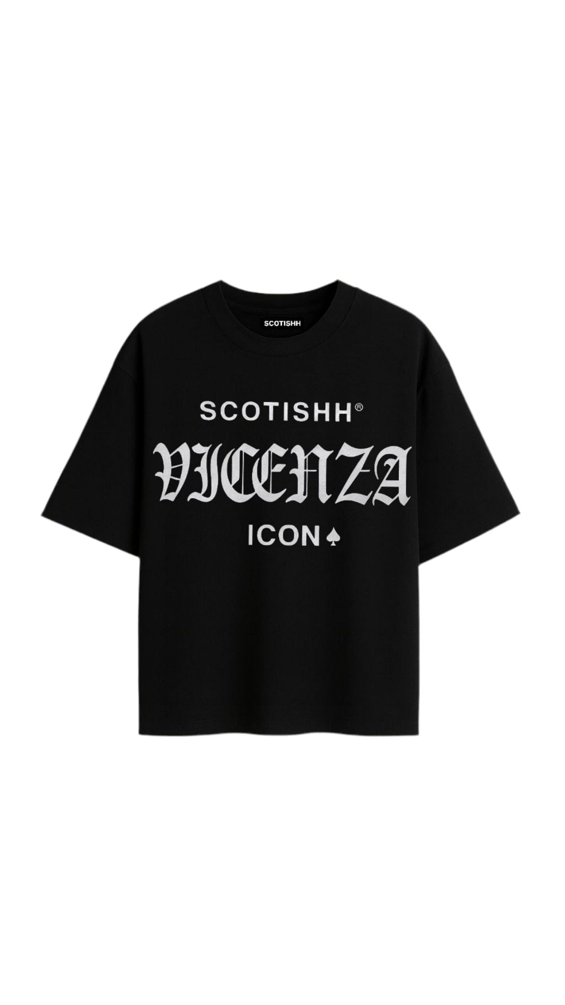 SCOTISHH® VICENZA ICON ♠ Street Government Tee – Black