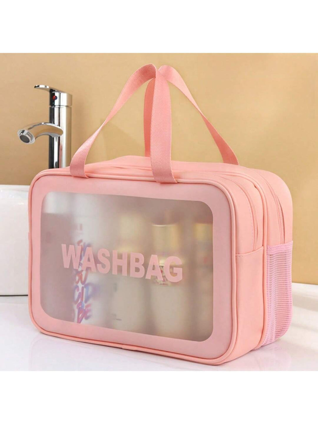 Scotishh™ Travel & Makeup Wash Bag – Waterproof PVC Organizer for Gym, Business & Daily Use