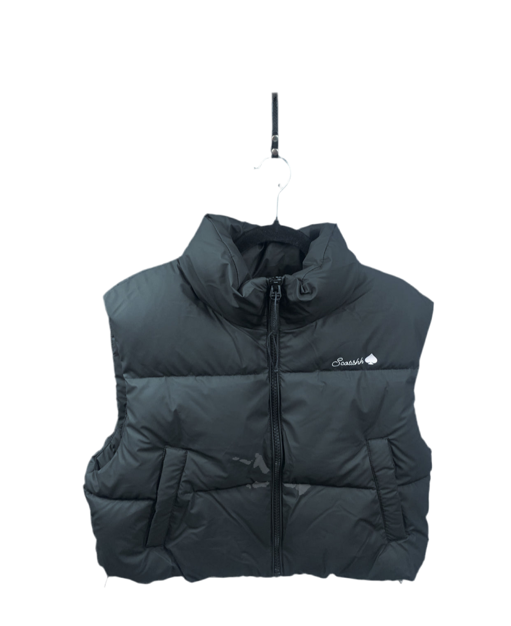 Women's Luxury Black cropped sleeveless vest. Available in one size M. 🎉free delivery🚚📦