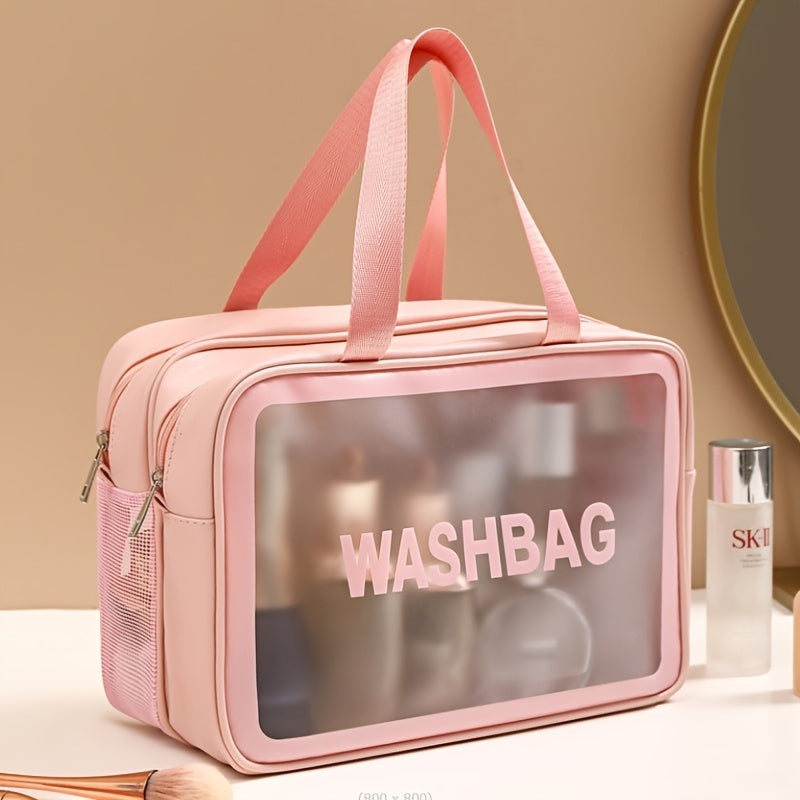 Scotishh™ Travel & Makeup Wash Bag – Waterproof PVC Organizer for Gym, Business & Daily Use