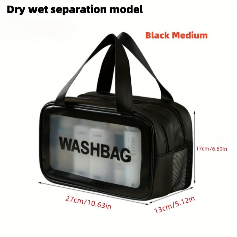 Scotishh™ Travel & Makeup Wash Bag – Waterproof PVC Organizer for Gym, Business & Daily Use