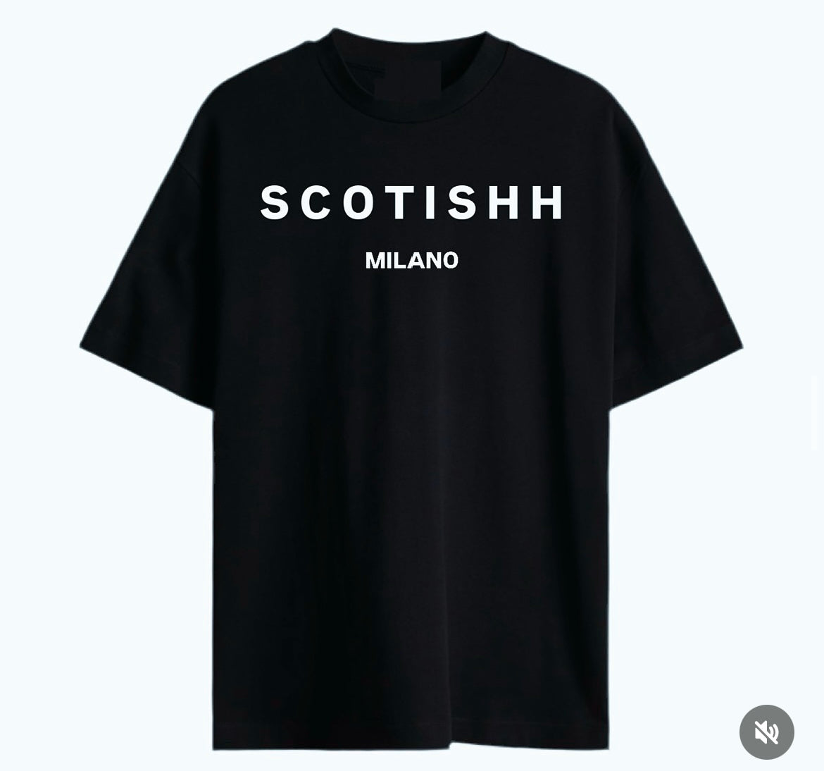 Unisex luxury MILANO t shirt. BLACK