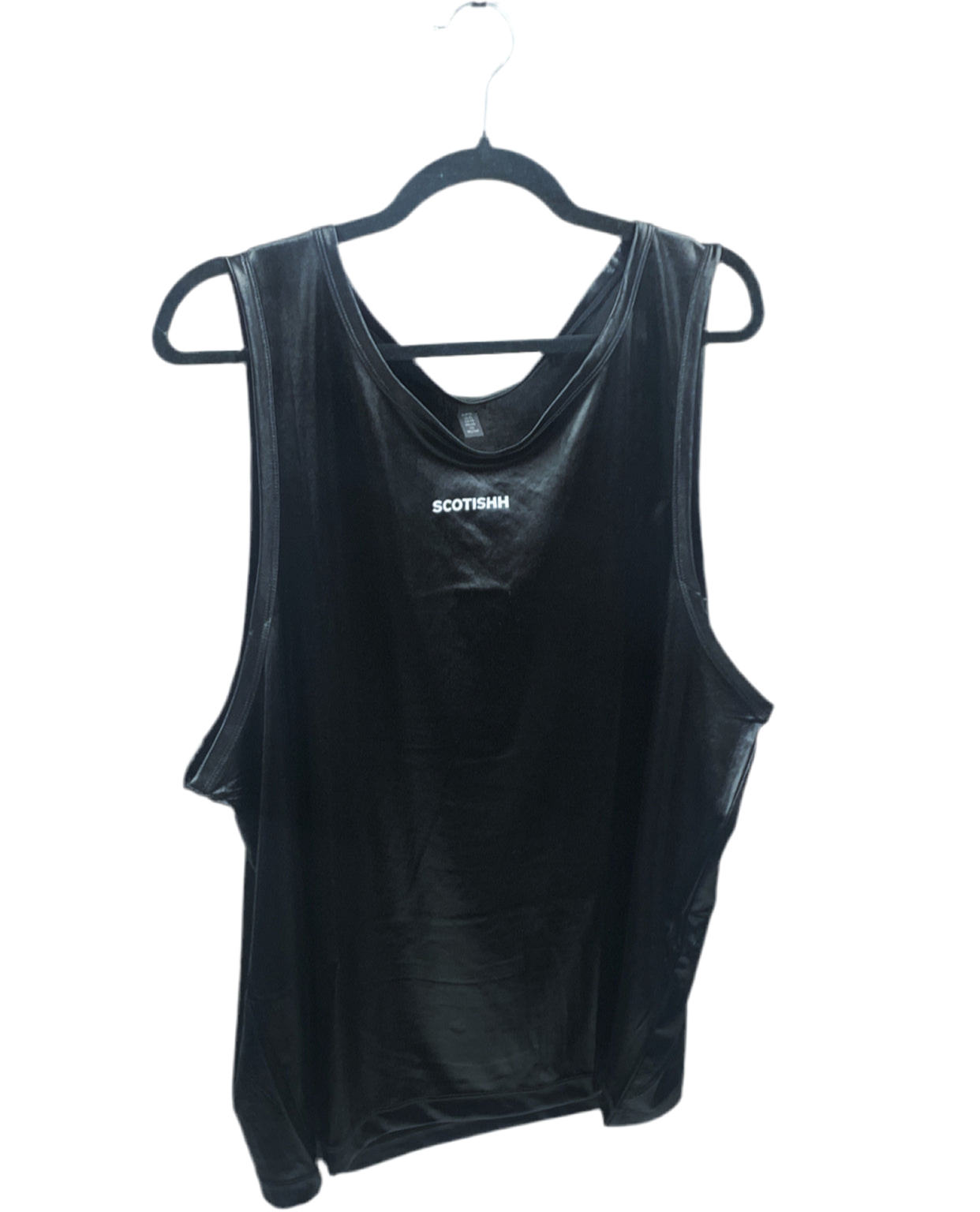 Black Unisex Luxury semi Leather singlet for indoor and partys.  🎉FREE DELIVERY🚚📦
