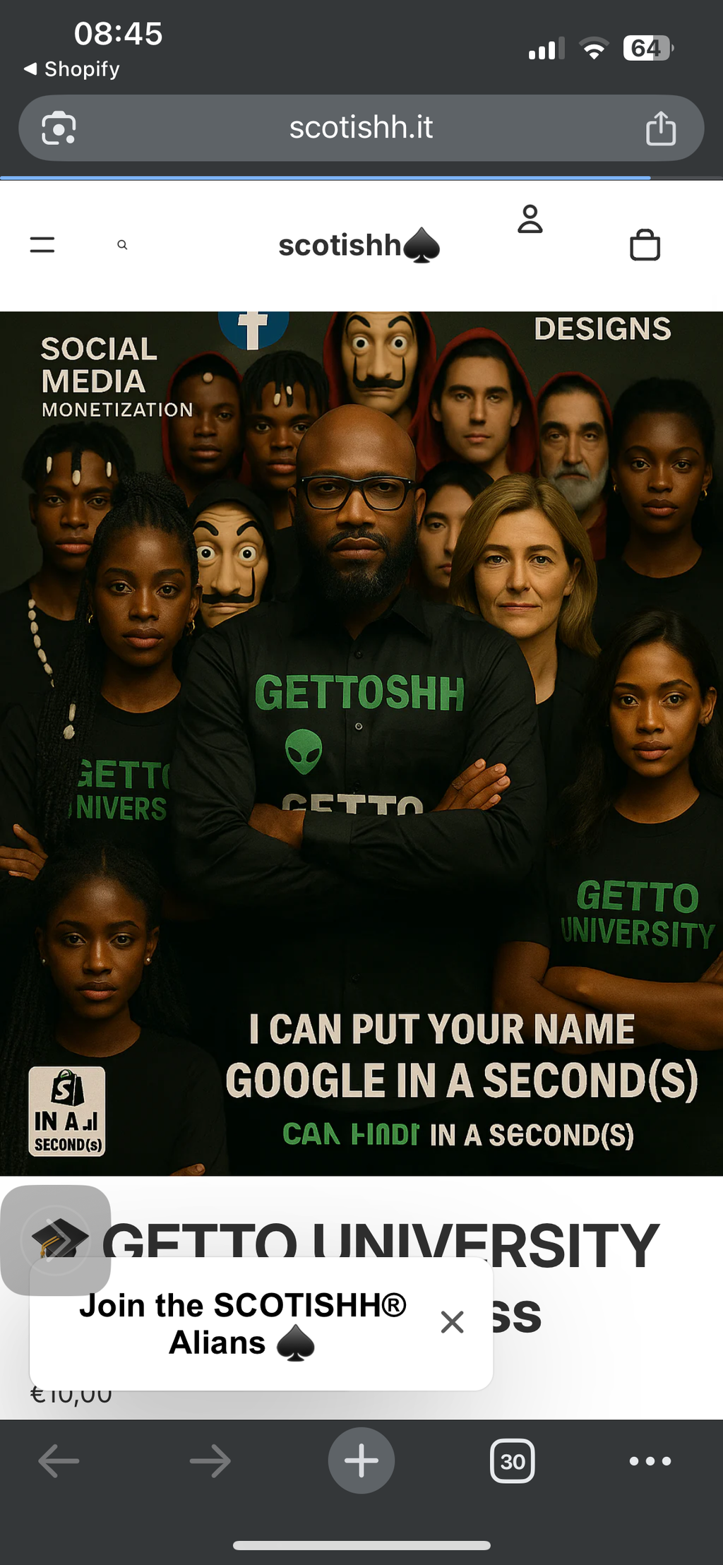 SCOTISHH® GETTO UNIVERSITY™ — Monthly Access + Full Academy Plans