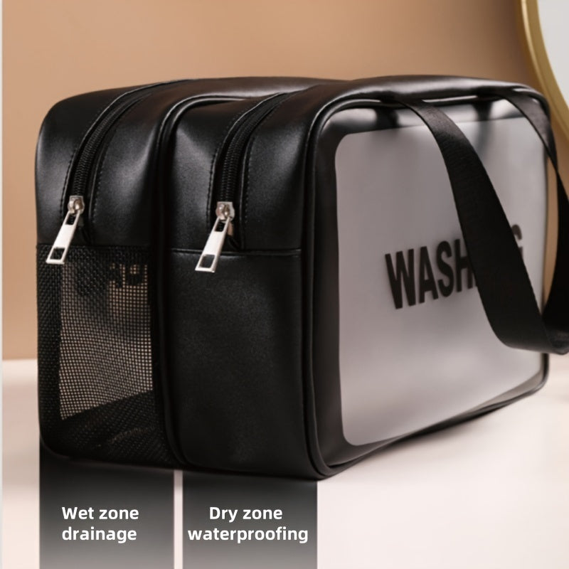 Scotishh™ Travel & Makeup Wash Bag – Waterproof PVC Organizer for Gym, Business & Daily Use