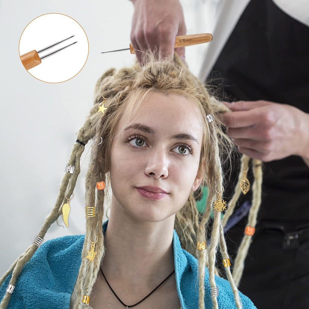 Pack of 238 Dreadlocks Jewelry – Hair Rings & Charms for Braids, Locs & Twists