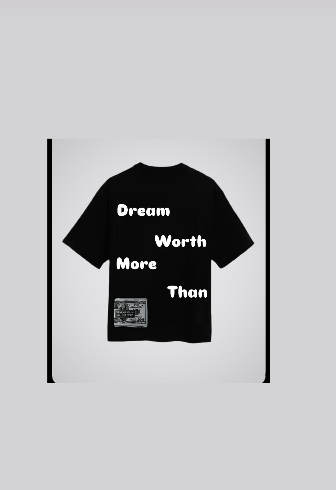 Unisex T shirt. Dream worth more than money . BLACK♠️ 🆓🚚 with italy adress free delivery 🇮🇹