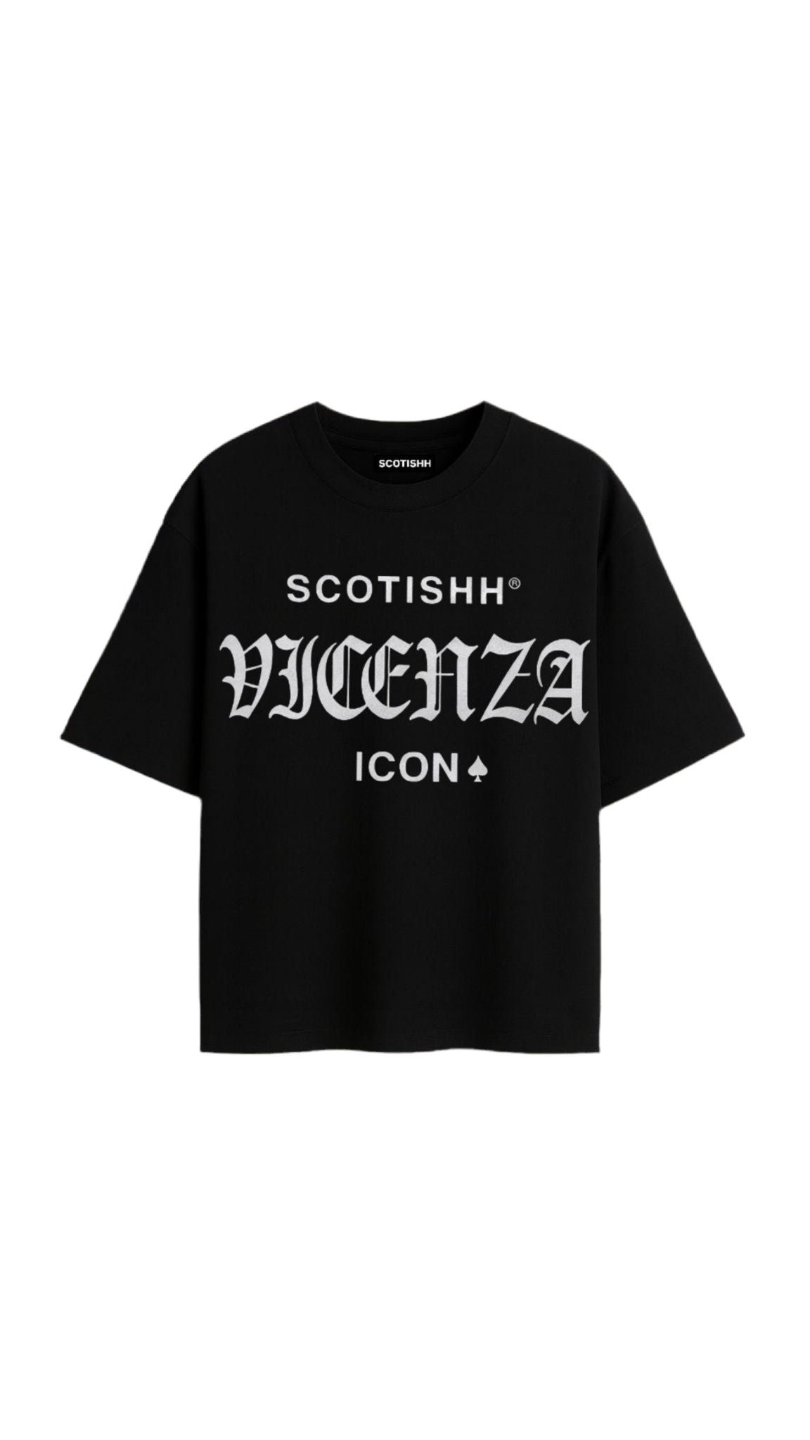SCOTISHH® VICENZA ICON ♠ Street Government Tee – Black