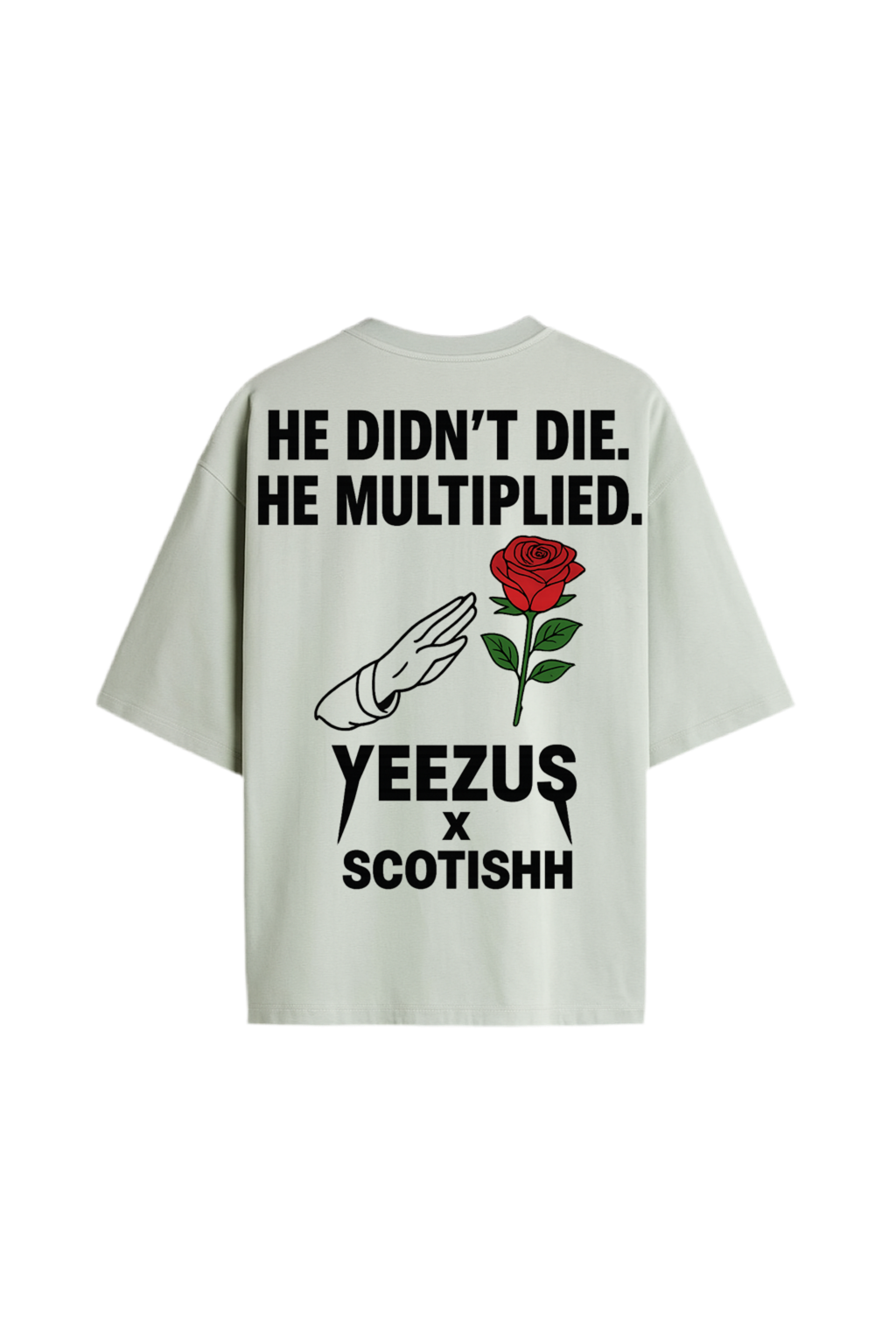 He Multiplied Tee – Inspired by Legends. 
 Color : Light Green