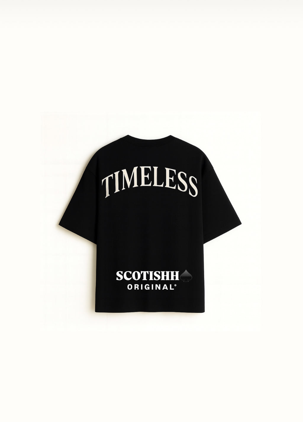 SCOTISHH® Original “TIMELESS” Oversized Black Tee | Luxury Streetwear Made in Italy